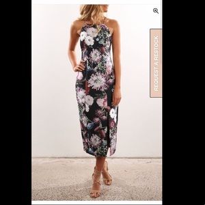 KEEPSAKE- Billboard Dress Dark Floral Print